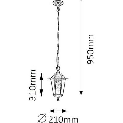Velence, venkovní závěsné svítidlo 1x60W Rabalux 8238 – Hledejceny.cz