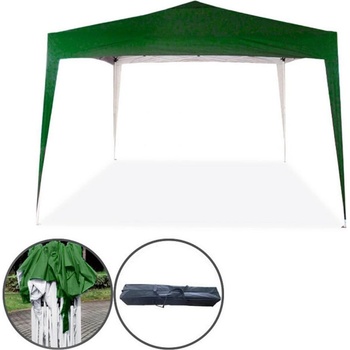 UNI Градинска шатра 3x3 м, сгъваема тип хармоника, TLC023-A зелена, полиестер-оксфорд с алуминиево фолио (UNI-01012698)