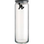 Alessi Кухненски буркан за съхранение GIANNI 2л, с черен капак, стъкло, Alessi (ALAMDR08B)