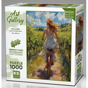 KS Games - Puzzle Girl On Bike - 1 000 piese