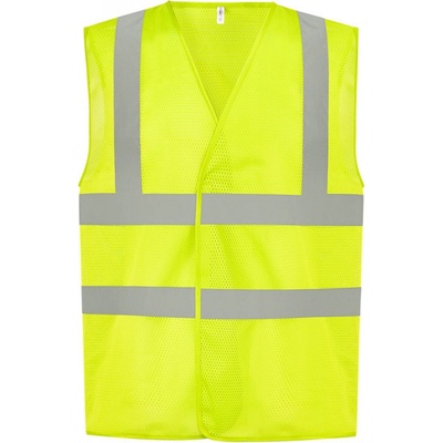 YOKO Hi-Vis síťovaná bezpečnostní vesta žlutáW120zv802