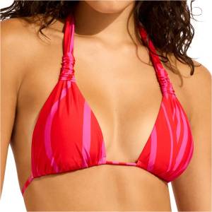 Seafolly Дамско бикини горнище Seafolly Women's Coastline Multi Fit Longline Tri Bikini top - Flame - размер 44 (EU) (150-5723-0217)