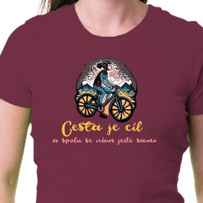 Cyklistické triko pro ni Cesta je cíl dámské