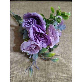 Umělé kytice růže, hortenzie fialková
