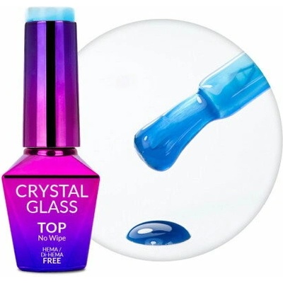 Molly Nails barevný vrchní lak Crystal Baby Blue 10g