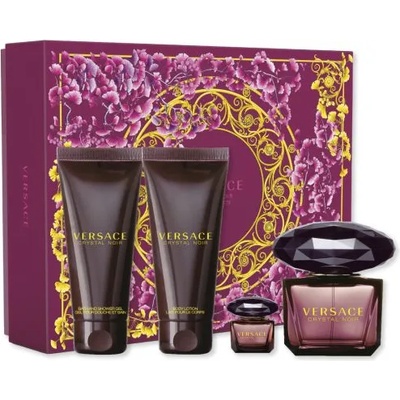 Versace Комплект за жени Versace Crystal Noir - Eau de Toilette 90 мл + 5 мл + Лосион за тяло 100 мл + Душ гел 100 мл