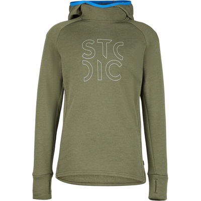 Stoic Детски вълнен пуловер Stoic Kid's MerinoFleece240 StofersSt. Hoody Merino hoodie - Olive Green - размер 152 (EU) (704-5538-0215)
