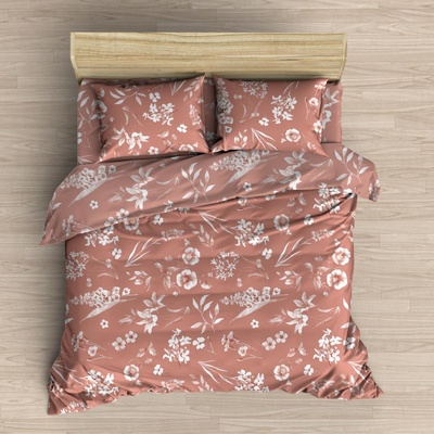 Zdeňka Podpěrová obliečky Flora terakota pozitiv Flanel 2x70x90 200x200