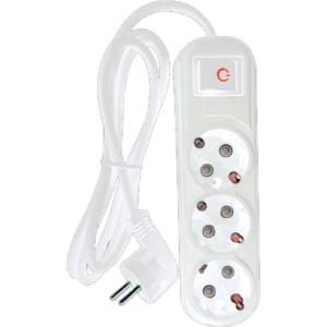 ELMARK РАЗКЛОНИТЕЛ ТРОЕН 2М H05VV- F 3G1.5MM2, БЯЛ (340364WH)