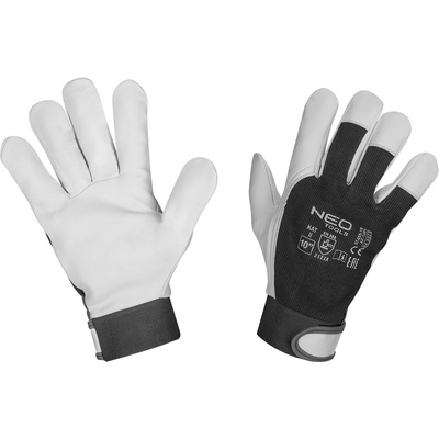 NEO TOOLS Работни ръкавици, 2122x, козя кожа, велкро, размер 10", ce 97-655-10 (97-655-10)