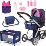 Bayer Design Mega Deluxe 6 в 1 - количка за кукли с кошара и аксесоари