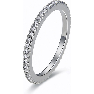 Moiss Minimalistický stříbrný prsten se zirkony R00020