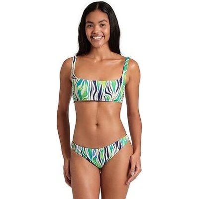 Arena dámské plavky Women's Water Print Bralette Bikini zebra