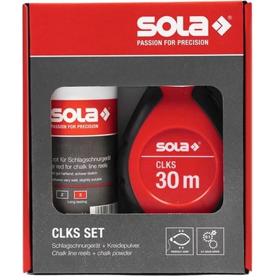 Sola Комплект зидарска чертилка с червена боя SOLA CLK 30 SET R, 66114142 - 30 m, 230 g (66114142)