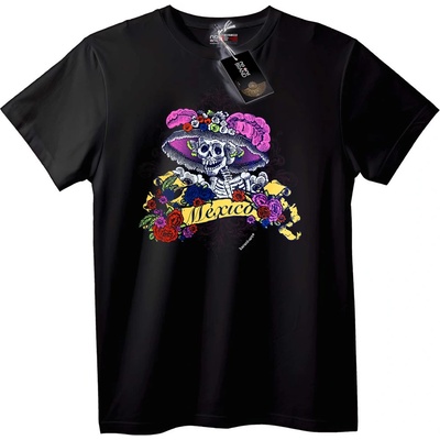 NOONEBRAND Тениска Мексикански Ден на мъртвите Skull - 3XL, Black