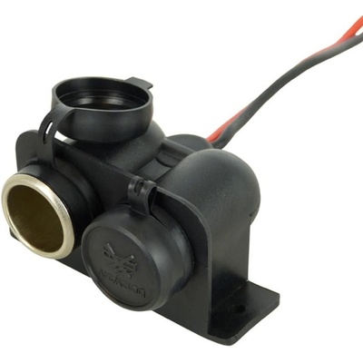 Carpoint Zásuvka do auta 12V - dvojitá - vodotěsná - – Zboží Živě