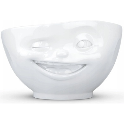 58Products Tassen Porcelánová 3D miska s obličejem Mrkající smajlík 500 ml