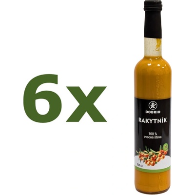 Dobrio Rakytník 100% ovocná šťava 6 x 500 ml