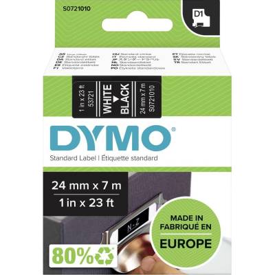 etikety DYMO D1 S0721010 Barva pásky: černá Barva písma:bílá 24 mm 7 m