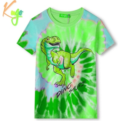 Kugo chlapecké tričko zelená modrý dinosaurus