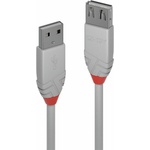 Lindy Удължителен кабел Lindy, от USB-A(м) към USB-A(ж), 0.2m, сив (36710)