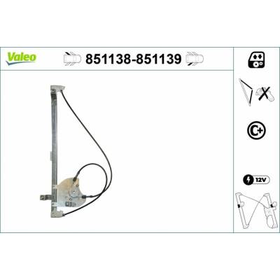 Mechanizmus zdvíhania okna VALEO 851138