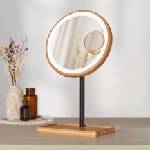 Lanaform Bamboo Mirror- Акумулаторно настолно огледало x1 · x3