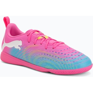 PUMA Детски футболни обувки PUMA Future 9 Play IT Jr poison pink/puma wht/sun stream/bright aqua/puma blk