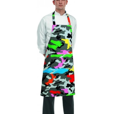 Egochef zástera ku krku farebný maskáč