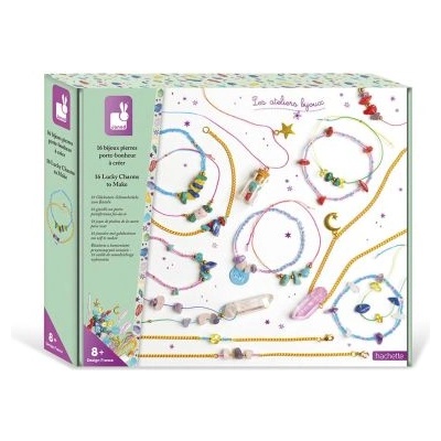 Janod - Творчески комплект за изработка на 16 бижута - Късмет (J07938)