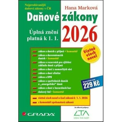 Daňové zákony 2026 - Úplná znění k 1. 1. 2026