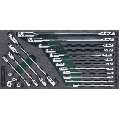 Jonnesway Modul pěnový - ráčnové klíče očkoploché a TORX-E, s adaptéry, 20 ks W45120KV