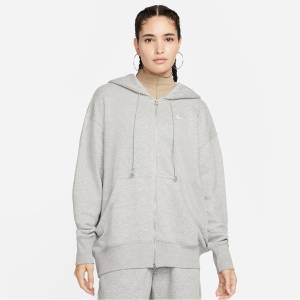 Nike Суичър Nike Sportswear Phoenix Fleece Women's Oversized Full-Zip Hoodie - Grey Marl