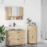 vidaXL Комплект мебели за баня 3 бр. Сонома дъб (3393035)