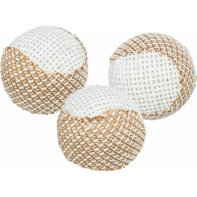 Trixie set jutových loptičiek pre mačky 5 cm / 3 ks