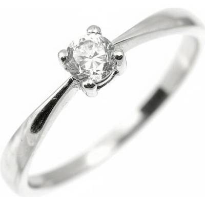 Šperky NM Zlatý zásnubní prsten v bílém zlatě 1242