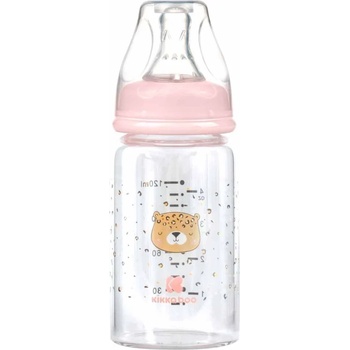 Image 1 of KikkaBoo Бебешко стъклено шише KikkaBoo Savanna - 120 ml, розово (31302020115)