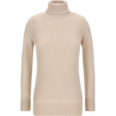 Woolrich DIAGONAL STITCH TURTLENECK biela