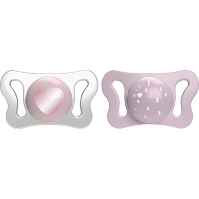 Chicco Комплект залъгалки Chicco - Physio Micro, 2 броя, 0-2 месеца, розови, асортимент (N0340)