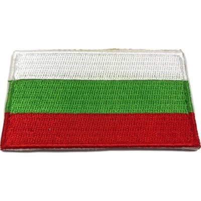 Vlajka, vyšívaná, zažehľovacia, Bulharsko