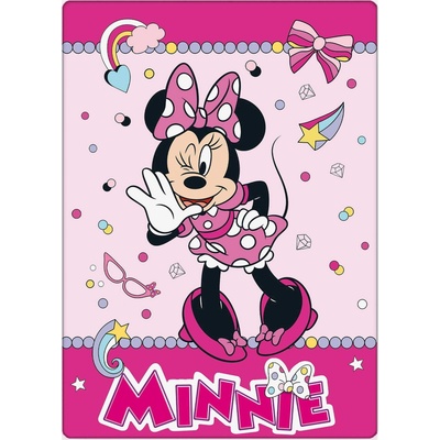 BrandMac Ružová detská deka Minnie Mouse