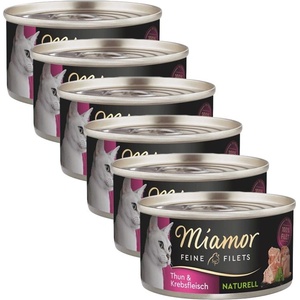 Miamor Feine Filets Naturell тонка риба и рак 6 x 80 г