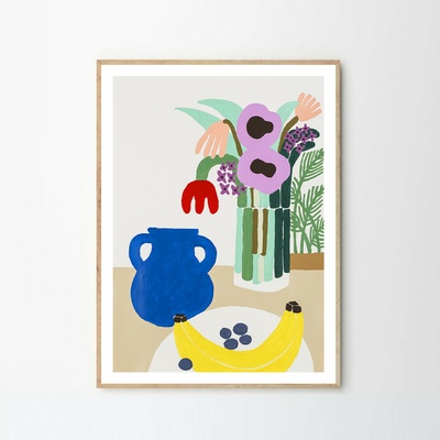 Moikka Plagát Blueberries and Banana by Carissa Potter 50x70 cm