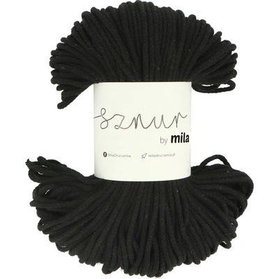 Bavlnený špagát Mila 3mm, 100m, čierna