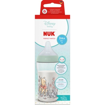 Nuk Perfect Match Шише РР 260мл. със силиконов биберон за хранене M, 3+ мес. , Дисни, Мечо Пух (10216330)