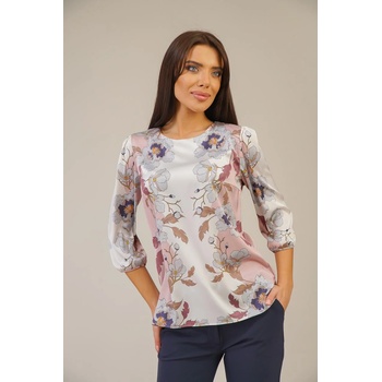 Image 1 of Radek's Collection Дамска блуза с цветен акцент с дълъг ръкав 82307-711