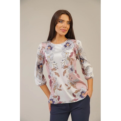Radek's Collection Дамска блуза с цветен акцент с дълъг ръкав 82307-711