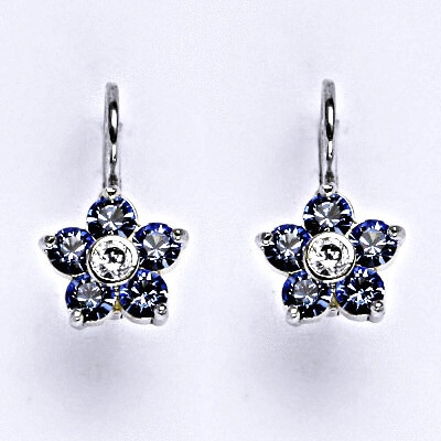 Čištín se Swarovski light saphire krystaly NK 1444