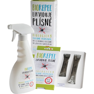 Bio Repel BIOREPEL chytrá houba proti plísním na zdivo a omítky, 0,5 l + 1 g + 2 g