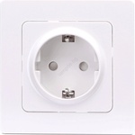 Aigostar - Контактна розетка SCHUKO с рамка, 250V, бяла (AI2918)